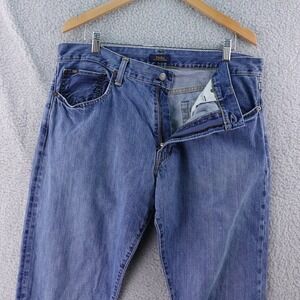 Polo‎ Ralph Lauren Men's Straight Fit Blue Denim Jeans Size 36x34 Baggy Y2K